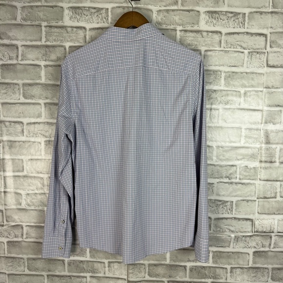 UNTUCKit Dalton Slim Fit Nylon Stretch Cotton Candy Plaid Button Up Shirt LARGE - Picture 4 of 8